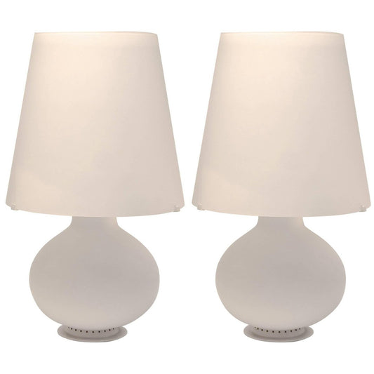 Frosted Glass Fontana Table Lamp by Max Ingrand for Fontana Arte, Italy