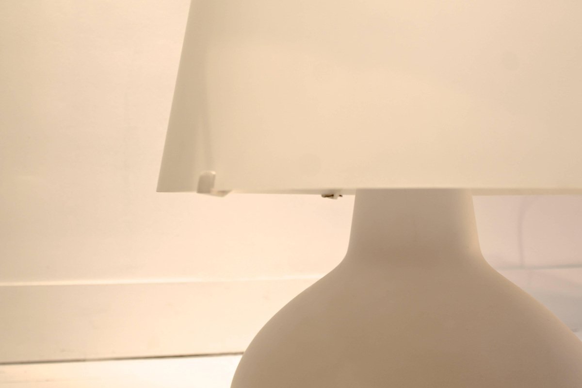 Frosted Glass Fontana Table Lamp by Max Ingrand for Fontana Arte, Italy