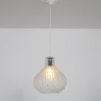 Frosted Glass Hanging Lamp, Austria, 1960s-DV-1087604