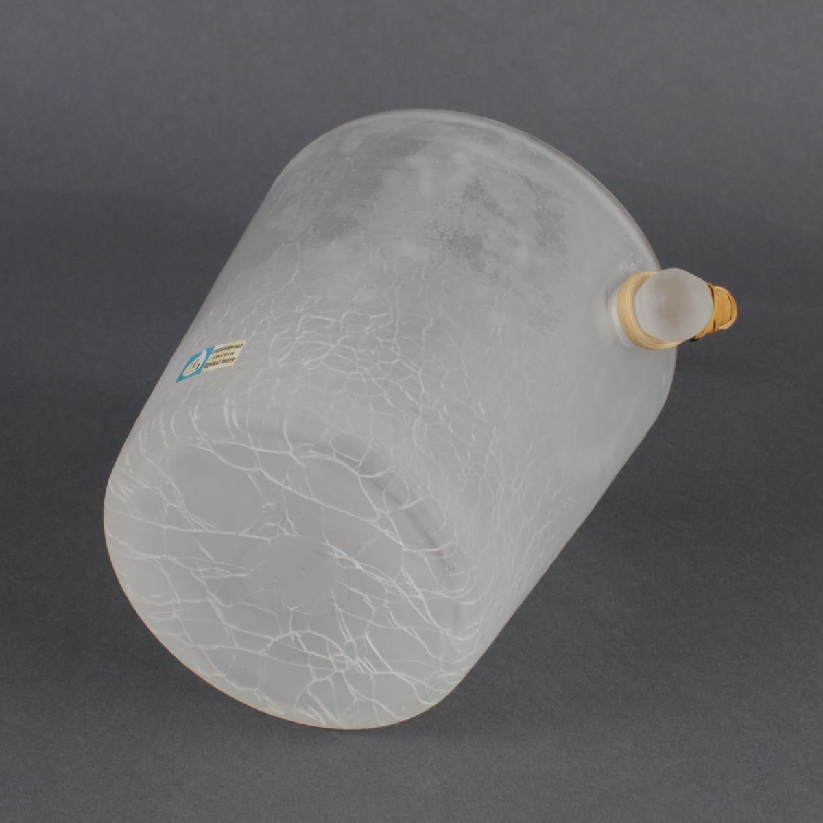 Frosted Glass Ice Bucket by Gunnar Ander for Lindshammar, 1960s