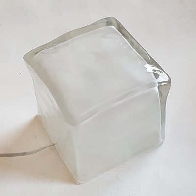 Frosted Glass Ice Cube Table Lamp from Ikea, 1990s-NUX-993927