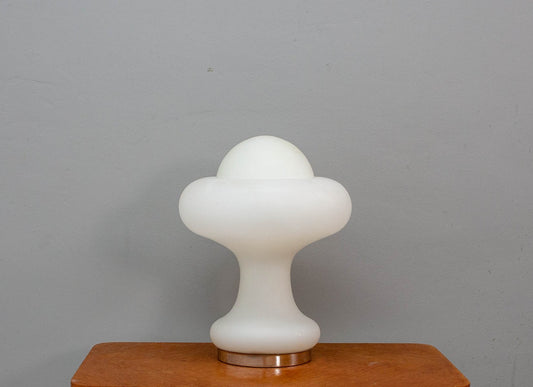 Frosted Glass Mushroom Lamp from Peill & Putzler, 1960s