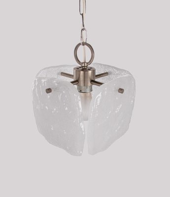 Frosted Glass Panel Pendant Lamp by J. T. Kalmar, Austria, 1960s-DEK-949878