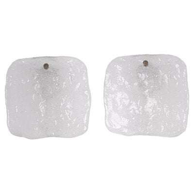 Frosted Glass Panel Wall Lights by J. T. Kalmar, Austria, 1960s, Set of 2-DEK-949876