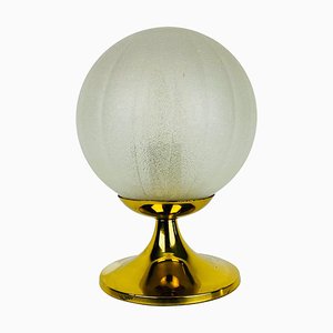 Frosted Ice Glass and Brass Table Lamp from Doria Leuchten, 1970s-PUK-865653