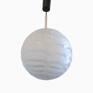 Frosted Ice Glass Ball Lamp from Doria Leuchten, Germany, 1970s-ICI-2032329