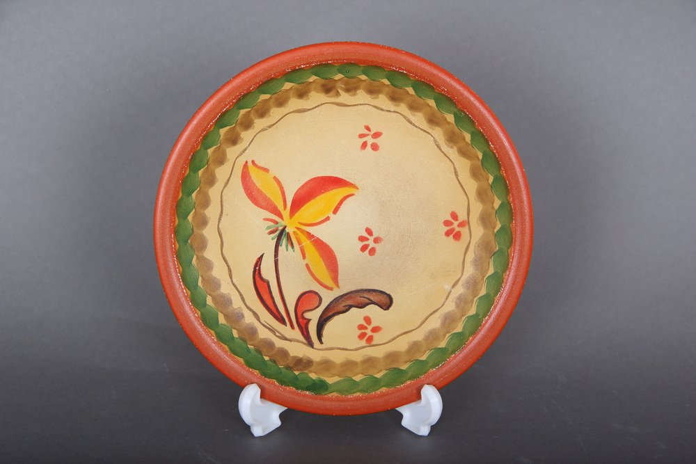 Fruit Bowl & Plates from Knabstrup, 1900s, Set of 6