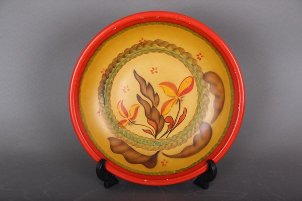 Fruit Bowl & Plates from Knabstrup, 1900s, Set of 6-DQ-1240768