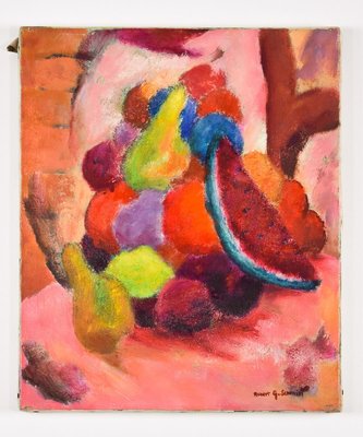 Fruits - Original Oil on Canvas by Robert G. Schmidt - Mid 1900 Mid 1900-ZCI-758898