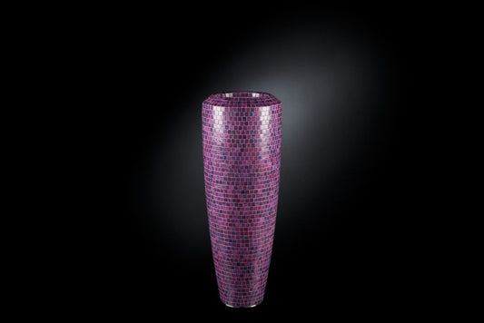 Fuchsia Low-Density Polyethylene Obice Vase with Bisazza Mosaic from VGnewtrend