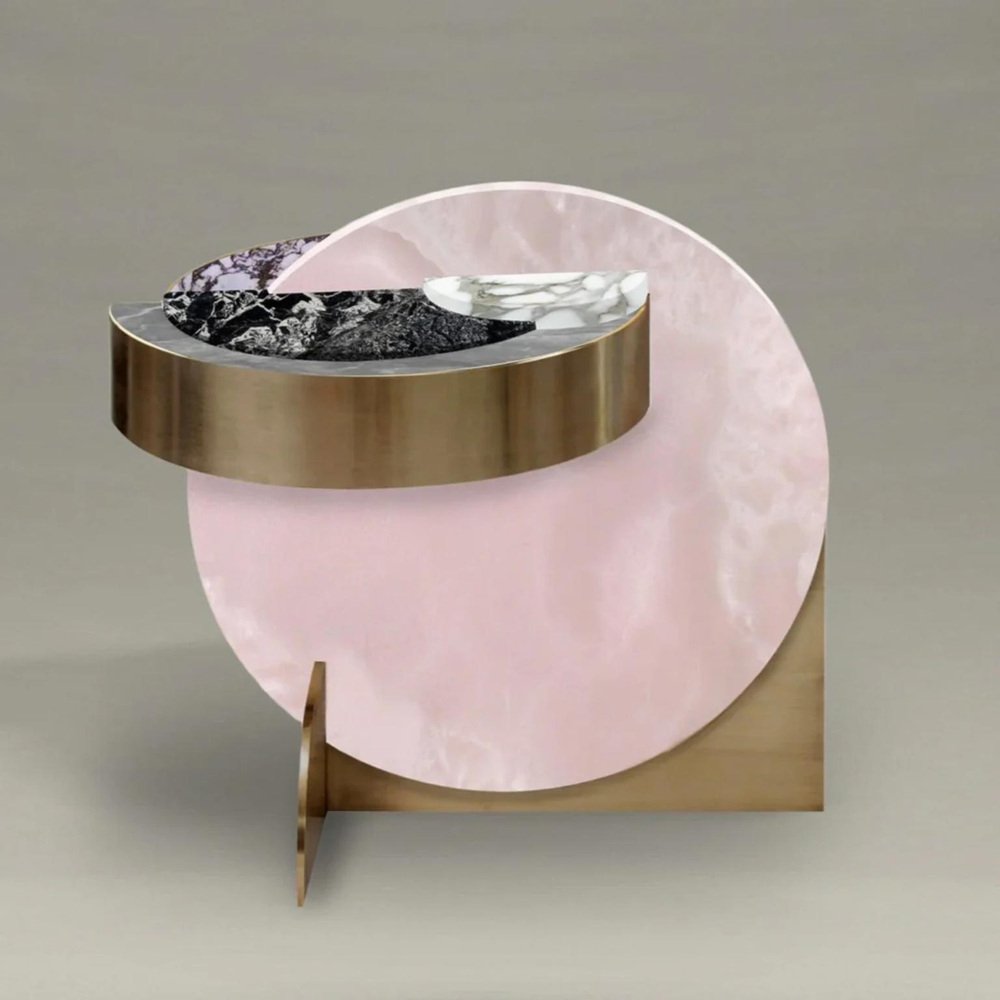 Full Moon Snow Side Table by Bohinc Studio