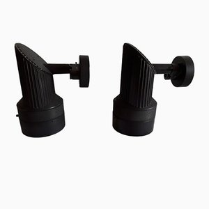 Fully Adjustable Gallery Spotlights in Black Lacquered Metal & Black Plastic from Erco, 1970s, Set of 2-HOI-1293318