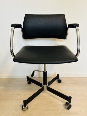 Fully Kovona Black Office Armchair, Czechoslovakia, 1970s-YNX-2027651