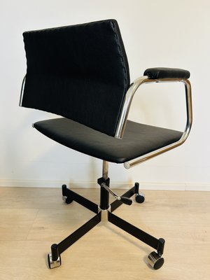 Fully Kovona Black Office Armchair, Czechoslovakia, 1970s-YNX-2027651