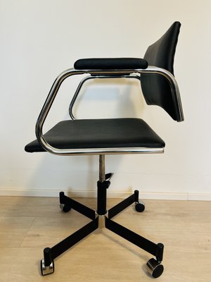 Fully Kovona Black Office Armchair, Czechoslovakia, 1970s-YNX-2027651