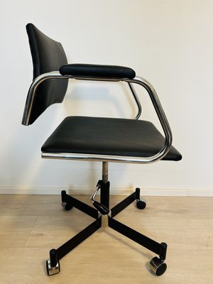 Fully Kovona Black Office Armchair, Czechoslovakia, 1970s-YNX-2027651