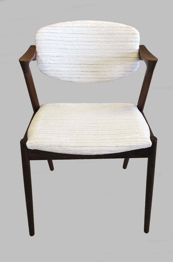 Fully Renovated Dining Chairs in Rosewood by Kai Kristiansen for Schou Andersen, 1960s, Set of 4