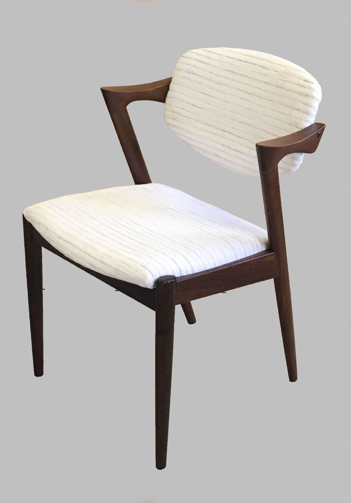 Fully Renovated Dining Chairs in Rosewood by Kai Kristiansen for Schou Andersen, 1960s, Set of 4