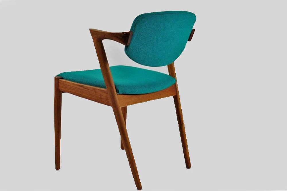 Fully Renovated Dining Chairs in Teak by Kai Kristiansen for Schou Andersen, 1960s, Set of 12