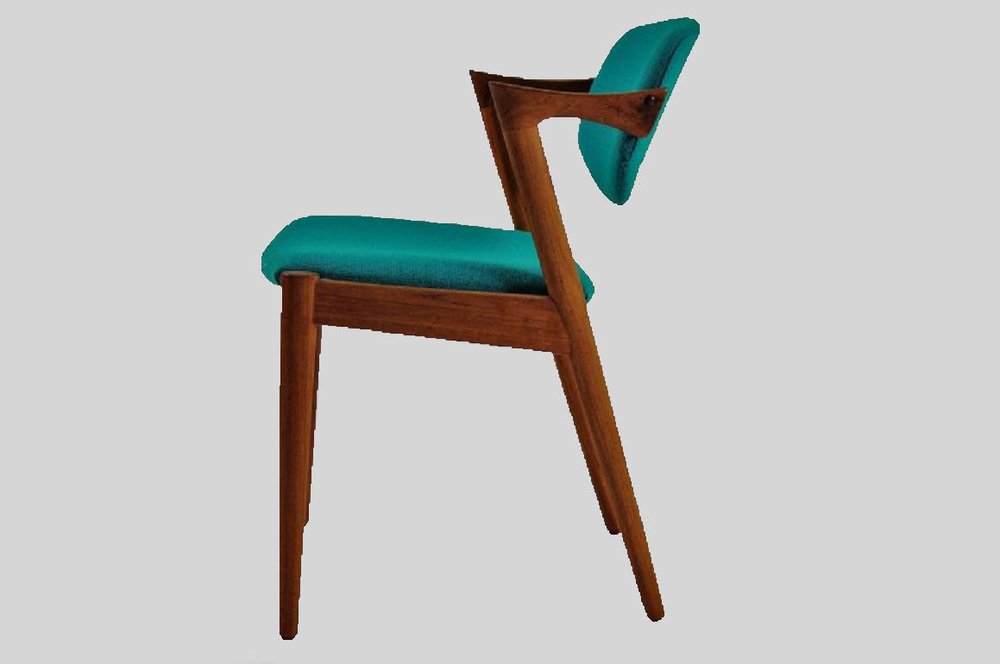 Fully Renovated Dining Chairs in Teak by Kai Kristiansen for Schou Andersen, 1960s, Set of 12