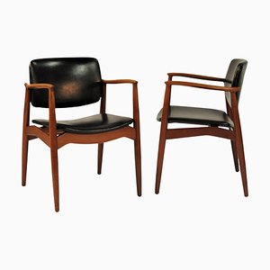 Fully Restored Captains Chairs by Erik Buch, 1960s, Set of 2-VVO-1974166