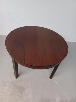 Fully Restored Danish Circular Mahogany Dining Table with Extension Leafs, 1940s-VVO-2000378