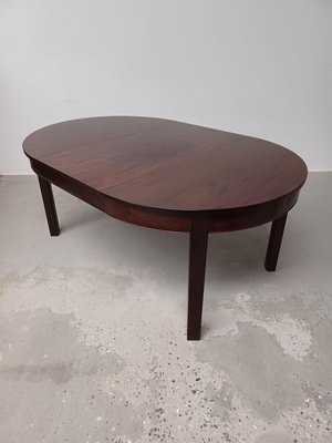 Fully Restored Danish Circular Mahogany Dining Table with Extension Leafs, 1940s-VVO-2000378