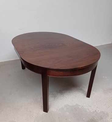 Fully Restored Danish Circular Mahogany Dining Table with Extension Leafs, 1940s-VVO-2000378