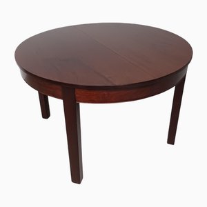 Fully Restored Danish Circular Mahogany Dining Table with Extension Leafs, 1940s-VVO-2000378