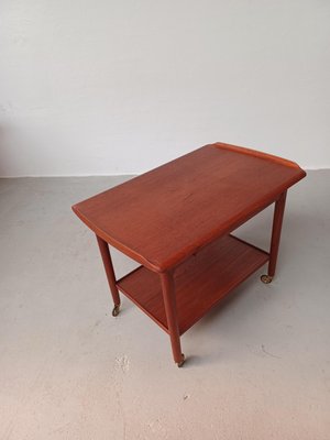 Fully Restored Danish Teak Bar Cart with Integrated Tray, 1960s-VVO-2010894