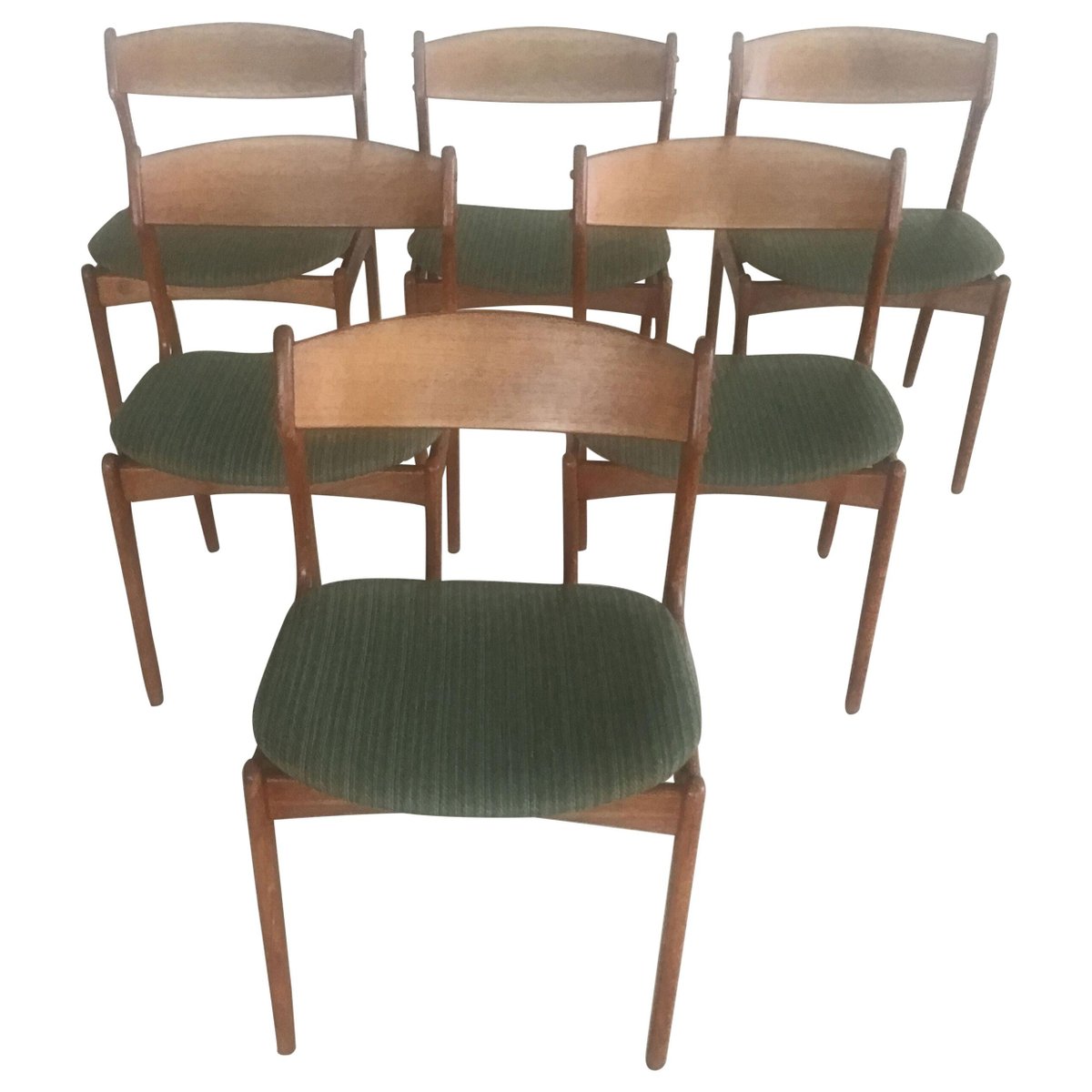 Fully Restored Danish Teak Dining Chairs by Erik Buch for Odense Maskinsnedkeri / O.D. Møbler, 1960s, Set of 6