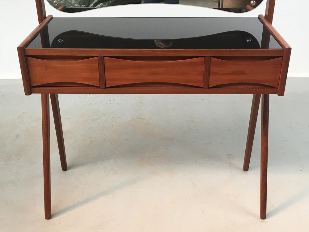 Fully Restored Danish Teak Dressing Table attributed to Arne Vodder for Ølholm Møbelfabrik, 1960s