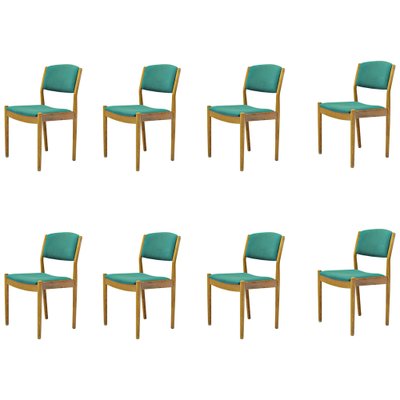 Fully Restored Dining Chairs in Oak by Poul M. Volther for FDB, 1960s, Set of 8-VVO-1974186