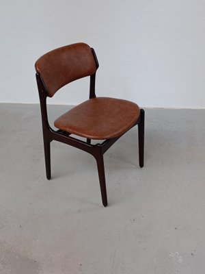 Fully Restored Dining Chairs in Tanned Oak Reupholstery, 1960s, Set of 6-VVO-1973892