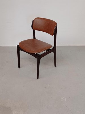 Fully Restored Dining Chairs in Tanned Oak Reupholstery, 1960s, Set of 6-VVO-1973892