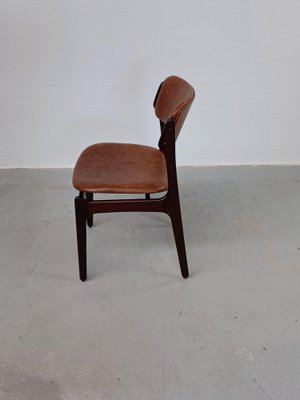 Fully Restored Dining Chairs in Tanned Oak Reupholstery, 1960s, Set of 6-VVO-1973892