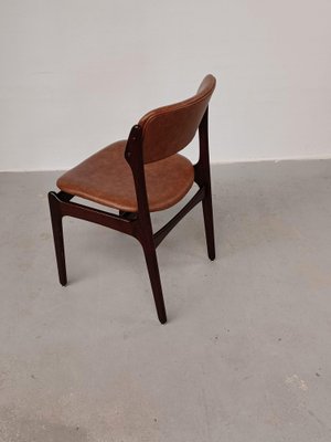 Fully Restored Dining Chairs in Tanned Oak Reupholstery, 1960s, Set of 6-VVO-1973892