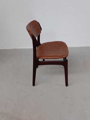 Fully Restored Dining Chairs in Tanned Oak Reupholstery, 1960s, Set of 6-VVO-1973892