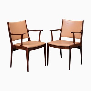 Fully Restored Rosewood Armchairs in Reupholstery by Johannes Andersen for Uldum Møbelfabrik, Set of 2-VVO-1974116