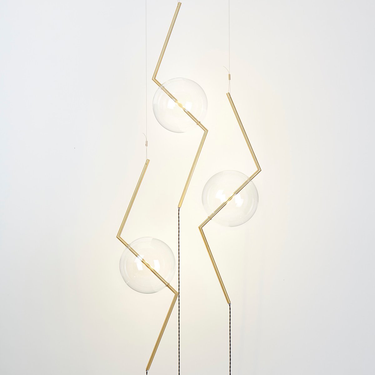 Fulmine 3-light Floor-to-ceiling Lamp from Silvio Mondino Studio