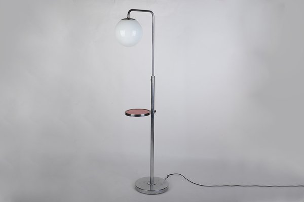 Functionalist Bauhaus Chrome Adjustable Floor Lamp, 1930s-VHD-1384256