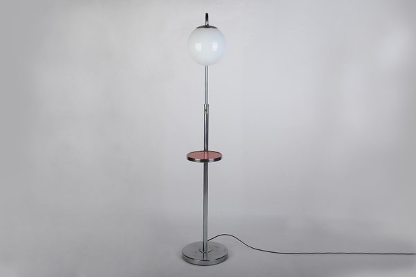 Functionalist Bauhaus Chrome Adjustable Floor Lamp, 1930s-VHD-1384256