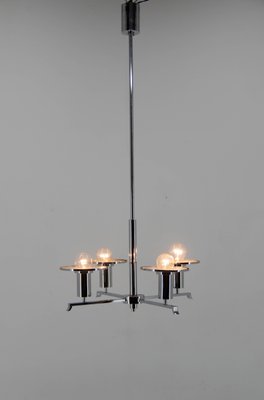 Functionalist Chrome Chandelier, 1930s-TZ-1436886