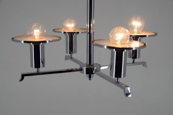 Functionalist Chrome Chandelier, 1930s-TZ-1436886