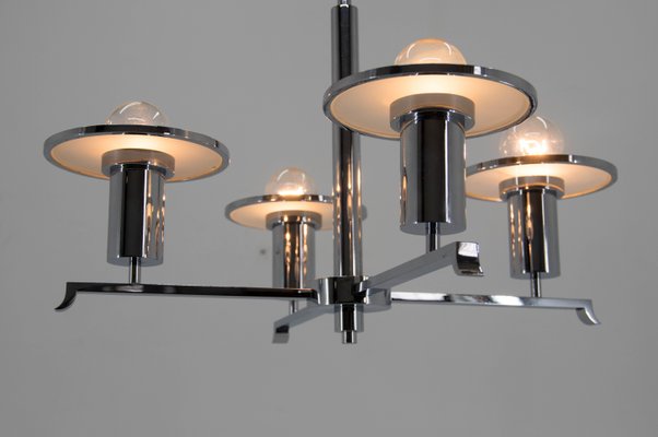 Functionalist Chrome Chandelier, 1930s-TZ-1436886