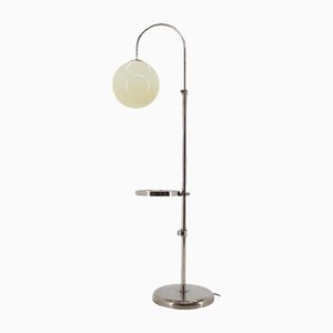 Functionalist Chrome Plated Adjustable Floor Lamp, Czechoslovakia, 1930s-TZ-1326549