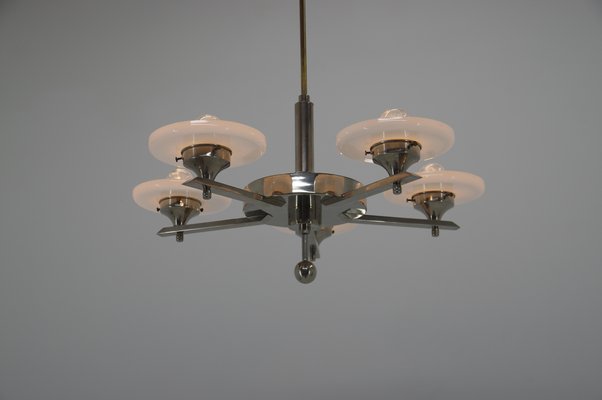 Functionalist Chrome-Plated Chandelier, 1930s-TZ-740823