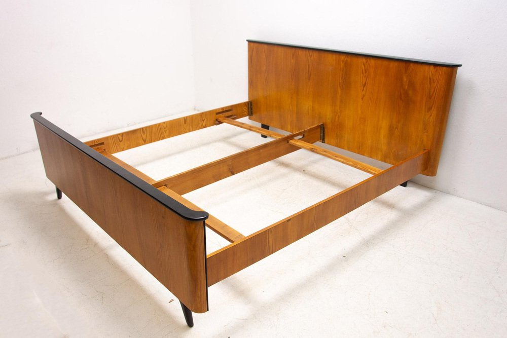 Functionalist Double Bed by Jindřich Halabala for Up Races, 1950s