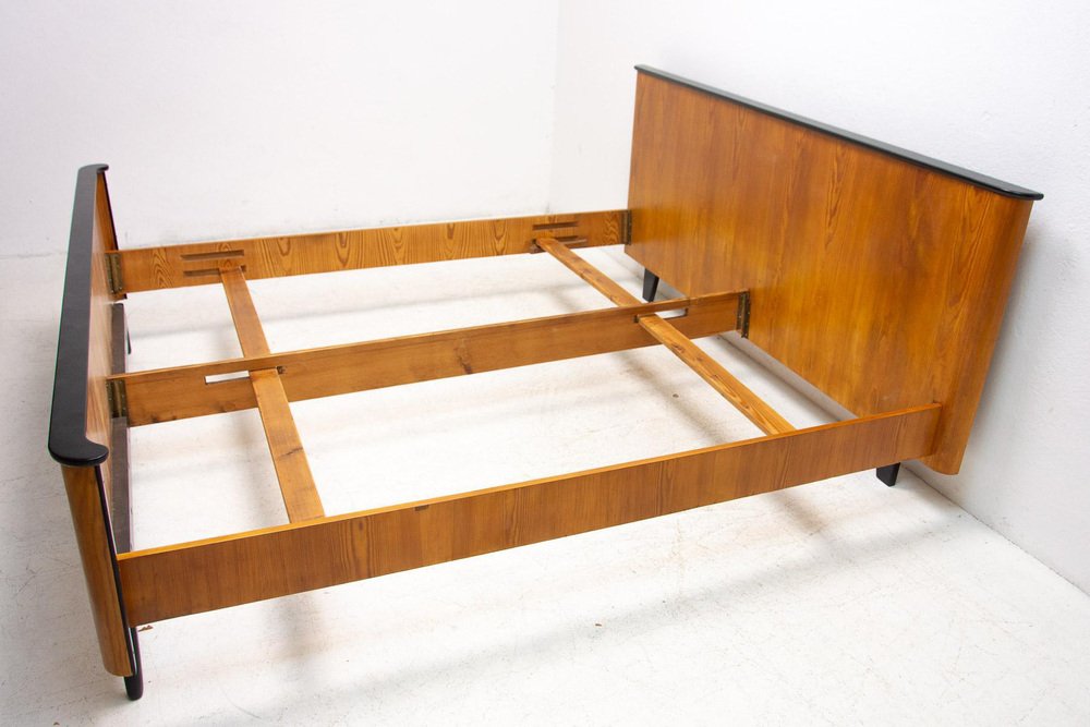 Functionalist Double Bed by Jindřich Halabala for Up Races, 1950s