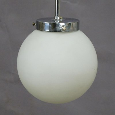 Functionalistic Bauhaus Style Pendant Lamp with Opaline Glass Shade-KJP-1149102